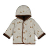 Jongens Omkeerbaar teddy jasje met capuchon - Tiny Timber Tales van Feetje in de kleur Bruin in maat 86.