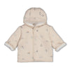 Jongens Omkeerbaar teddy jasje met capuchon - Penguin Cuddles van Feetje in de kleur Offwhite in maat 62.