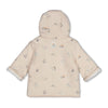 Jongens Omkeerbaar teddy jasje met capuchon - Penguin Cuddles van Feetje in de kleur Offwhite in maat 62.