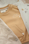 Unisexs Jasje met capuchon - Over the Moon for You van Feetje in de kleur Kit in maat 68.