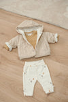 Unisexs Jasje met capuchon - Over the Moon for You van Feetje in de kleur Kit in maat 68.