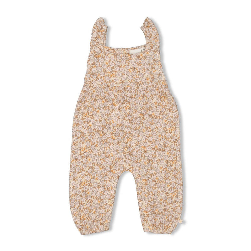 s Jumpsuit AOP - Flower Field van Feetje in de kleur Creme in maat 86.