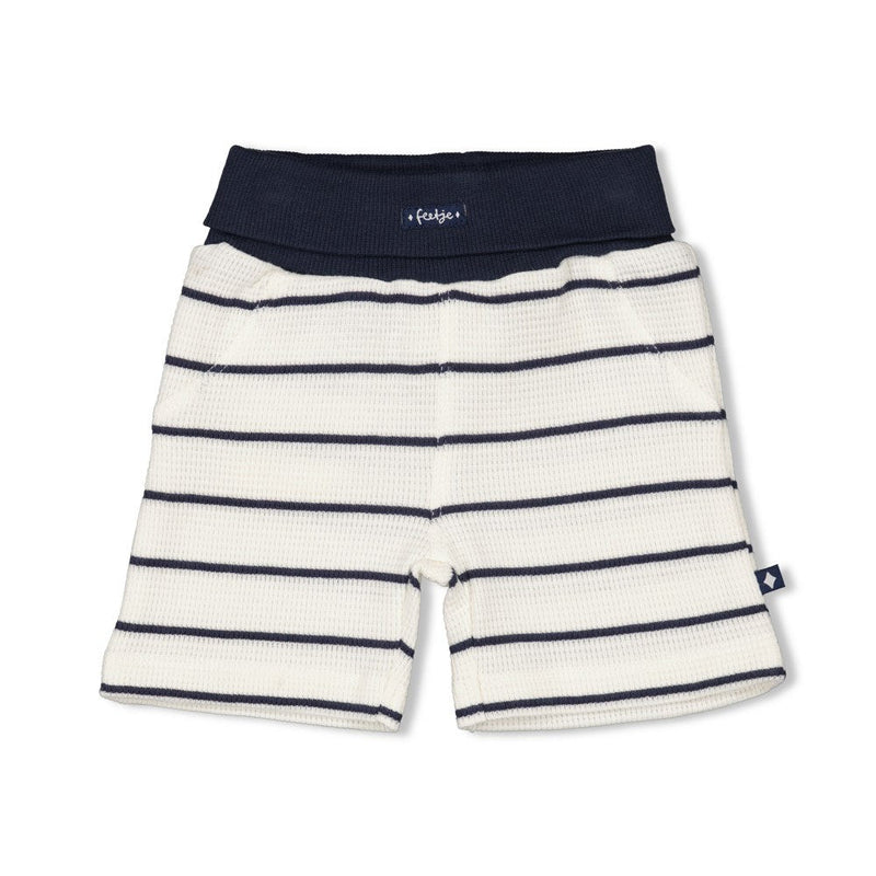 s Short streep wafelstructuur - Rock My Boat van Feetje in de kleur Marine in maat 86.