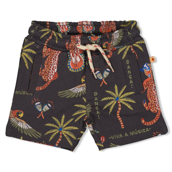 s Short AOP - Happy Rio van Feetje in de kleur Antraciet in maat 86.