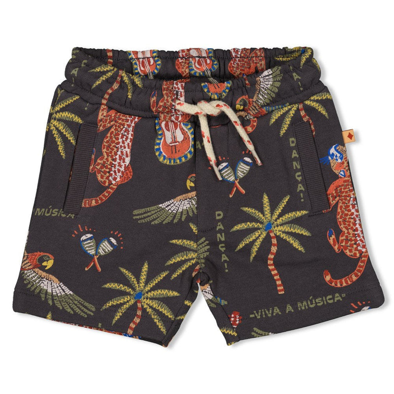 s Short AOP - Happy Rio van Feetje in de kleur Antraciet in maat 86.