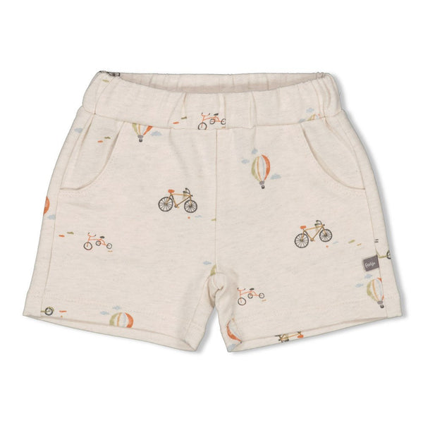 s Short AOP - Mini Adventurer van Feetje in de kleur Offwhite melange in maat 86.