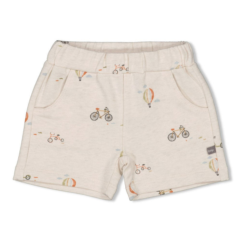 s Short AOP - Mini Adventurer van Feetje in de kleur Offwhite melange in maat 86.