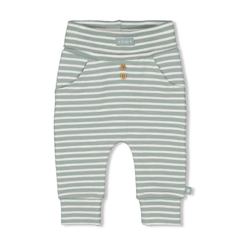 s Broek streep - Turtelly Cool van Feetje in de kleur Zeegroen in maat 86.