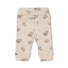 s Broek AOP rib - Cute Cookie van Feetje in de kleur Offwhite melange in maat 62.