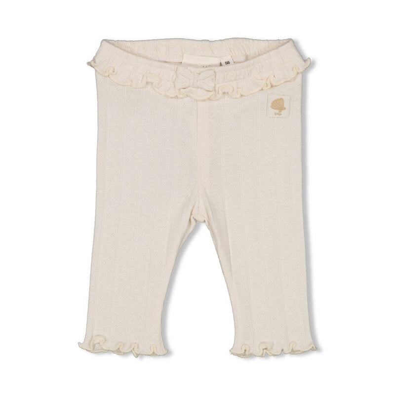 s Legging pointelle rib - Starfish Wishes van Feetje in de kleur Offwhite in maat 86.
