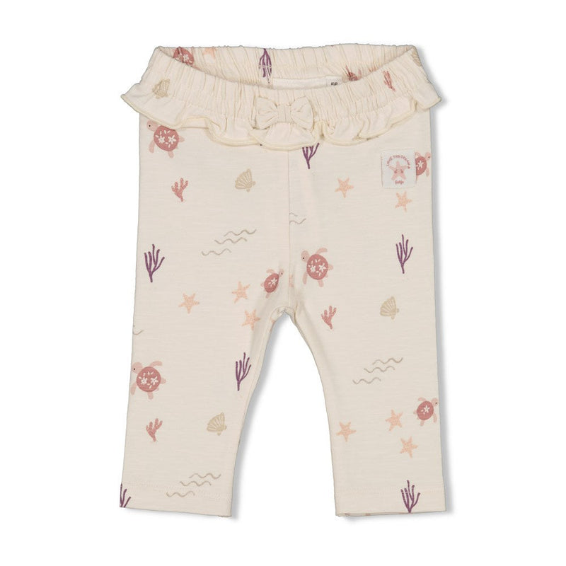 s Legging AOP - Starfish Wishes van Feetje in de kleur Offwhite in maat 86.