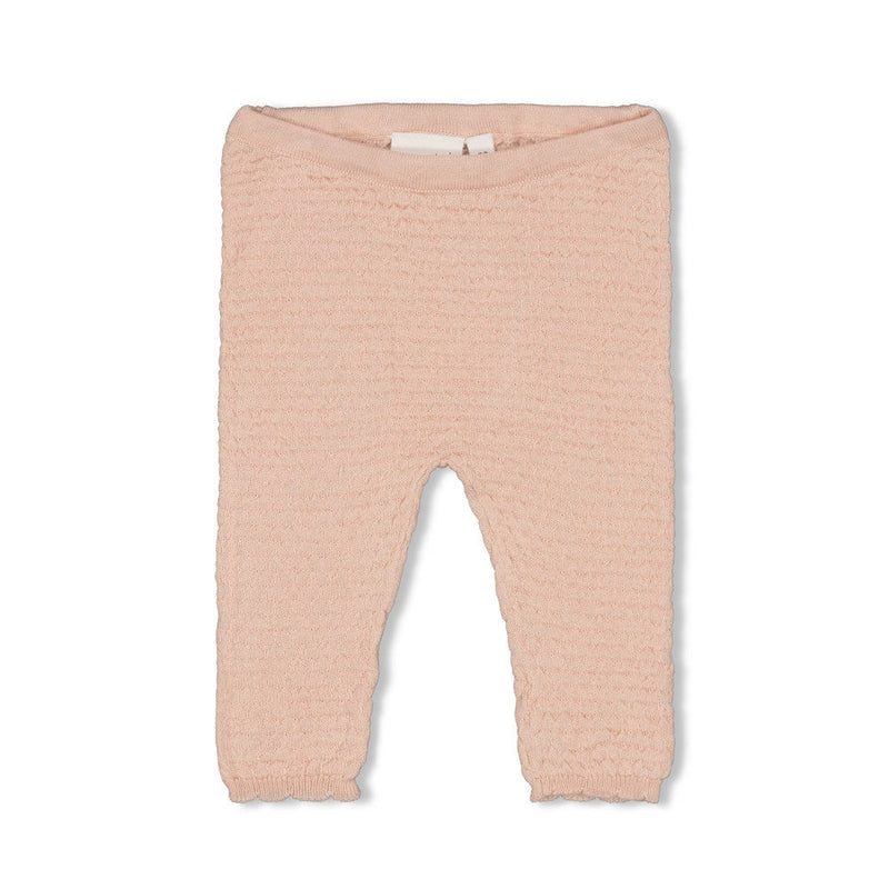 s Broek gebreid pointelle - Essential Knits van Feetje in de kleur Roze in maat 62.