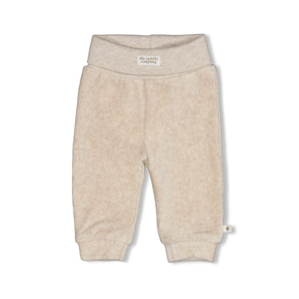 Unisexs Broek velours rib - The Cuddle Company van Feetje in de kleur Taupe melange in maat 62.