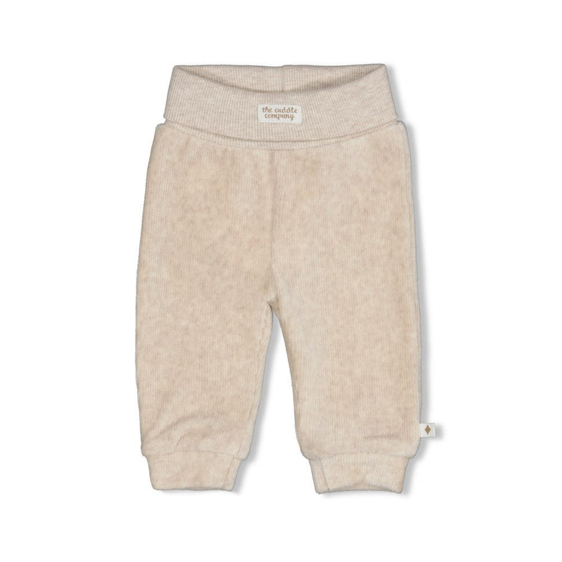 Unisexs Broek velours rib - The Cuddle Company van Feetje in de kleur Taupe melange in maat 62.