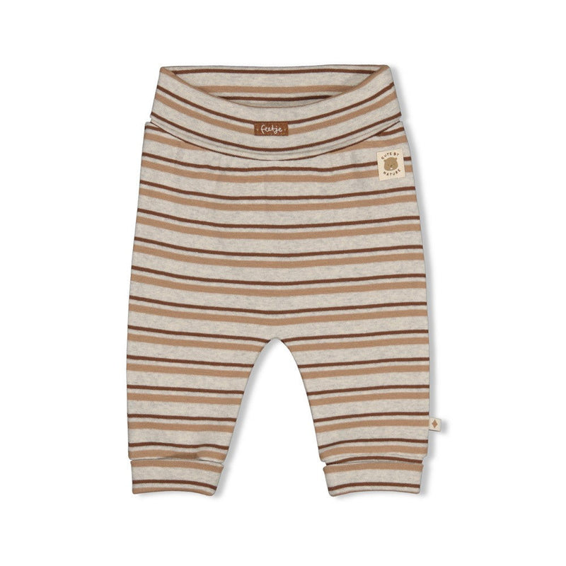 Jongens Broek rib met streep - Tiny Timber Tales van Feetje in de kleur Grijs melange in maat 86.