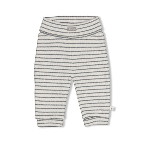 Jongens Broek rib met streep - Penguin Cuddles van Feetje in de kleur Antraciet melange in maat 62.