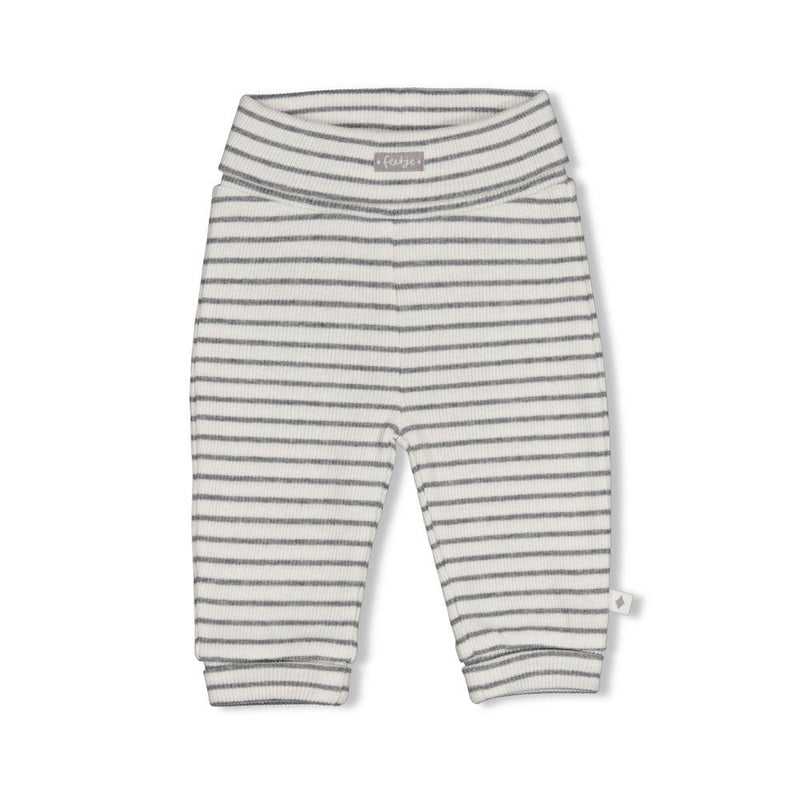 Jongens Broek rib met streep - Penguin Cuddles van Feetje in de kleur Antraciet melange in maat 62.