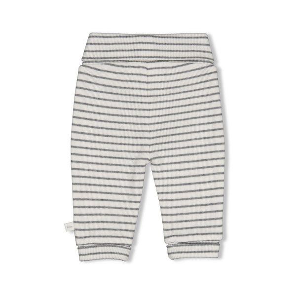 Feetje Broek rib met streep - Penguin Cuddles