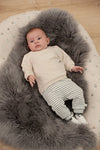 Jongens Broek rib met streep - Penguin Cuddles van Feetje in de kleur Antraciet melange in maat 62.
