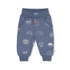 Jongens Broek AOP - Breakfast Buddy van Feetje in de kleur Blauw in maat 62.