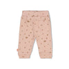 Meisjes Broek pointelle rib AOP - Fall in Love van Feetje in de kleur Roze melange in maat 62.