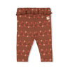 Meisjes Legging rib AOP - Forest Garden van Feetje in de kleur Bruin in maat 86.