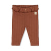 Meisjes Legging pointelle rib - Forest Garden van Feetje in de kleur Bruin in maat 86.