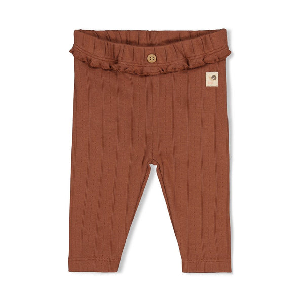 Feetje Legging pointelle rib - Forest Garden