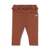 Meisjes Legging pointelle rib - Forest Garden van Feetje in de kleur Bruin in maat 86.