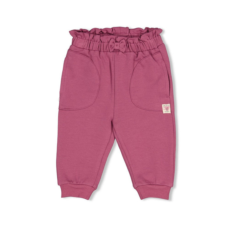 Meisjes Broek - Afternoon Tea van Feetje in de kleur Berry in maat 86.