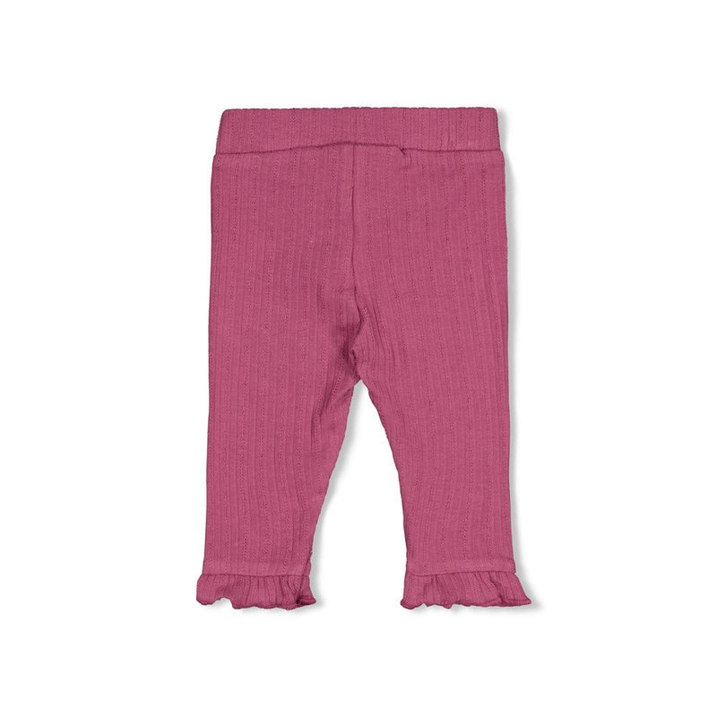 Meisjes Legging rib - Afternoon Tea van Feetje in de kleur Berry in maat 86.