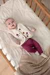 Meisjes Legging rib - Afternoon Tea van Feetje in de kleur Berry in maat 86.