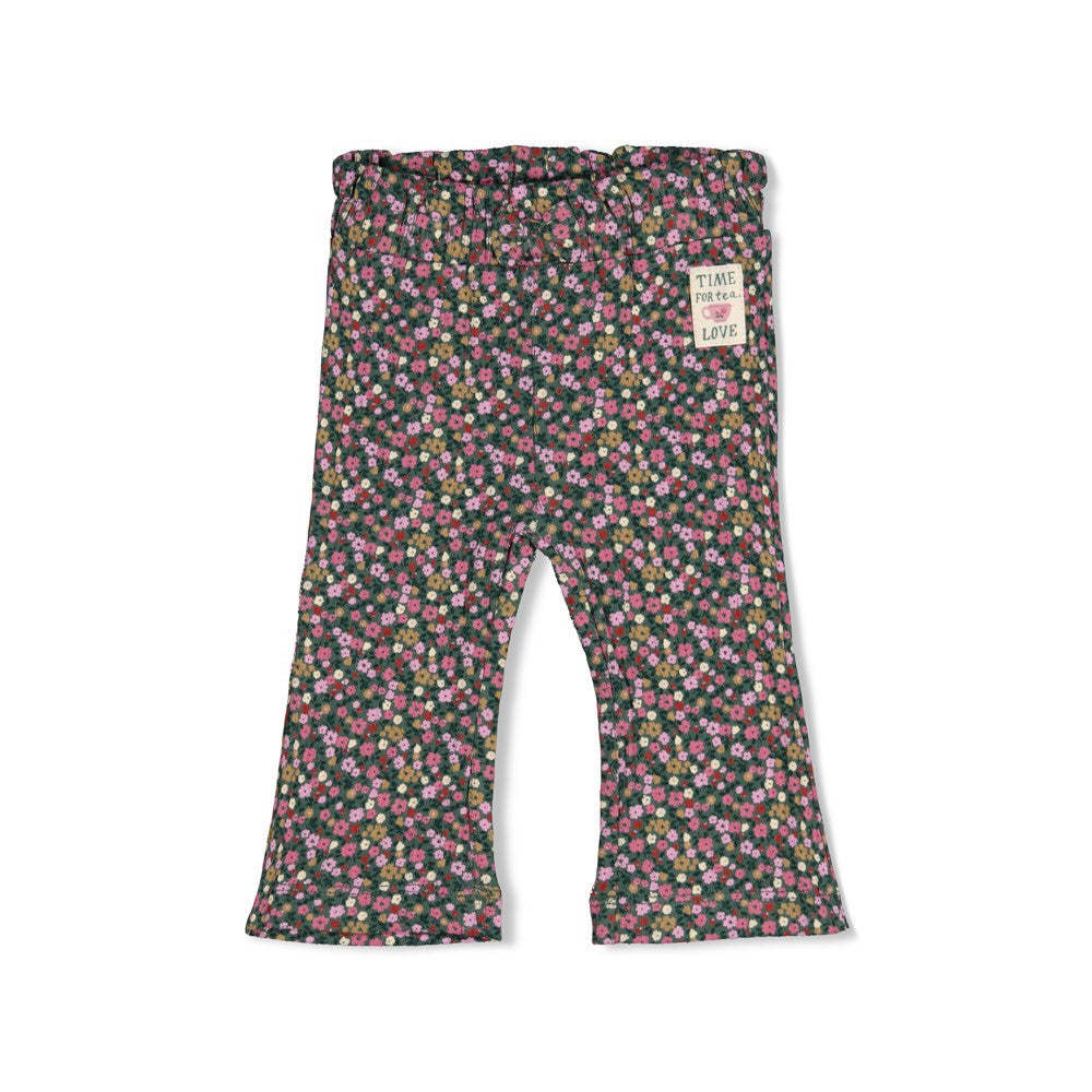 Feetje Flare broek rib AOP - Afternoon Tea