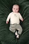 Jongens Broek streep - Wiggle and Waddle van Feetje in de kleur Groen in maat 92.