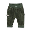 Jongens Broek velours rib - Wiggle and Waddle van Feetje in de kleur Groen in maat 92.