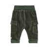 Jongens Broek velours rib - Wiggle and Waddle van Feetje in de kleur Groen in maat 92.