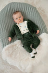 Jongens Broek velours rib - Wiggle and Waddle van Feetje in de kleur Groen in maat 92.