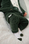 Jongens Broek velours rib - Wiggle and Waddle van Feetje in de kleur Groen in maat 92.
