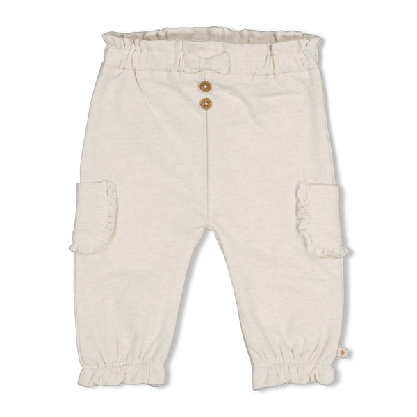 Meisjes Broek - Dress to Impress van Feetje in de kleur Offwhite melange in maat 92.