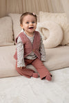Meisjes Flare broek rib - Dress to Impress van Feetje in de kleur Mauve in maat 92.
