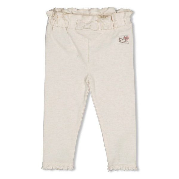 Meisjes Legging - Dress to Impress van Feetje in de kleur Offwhite melange in maat 92.
