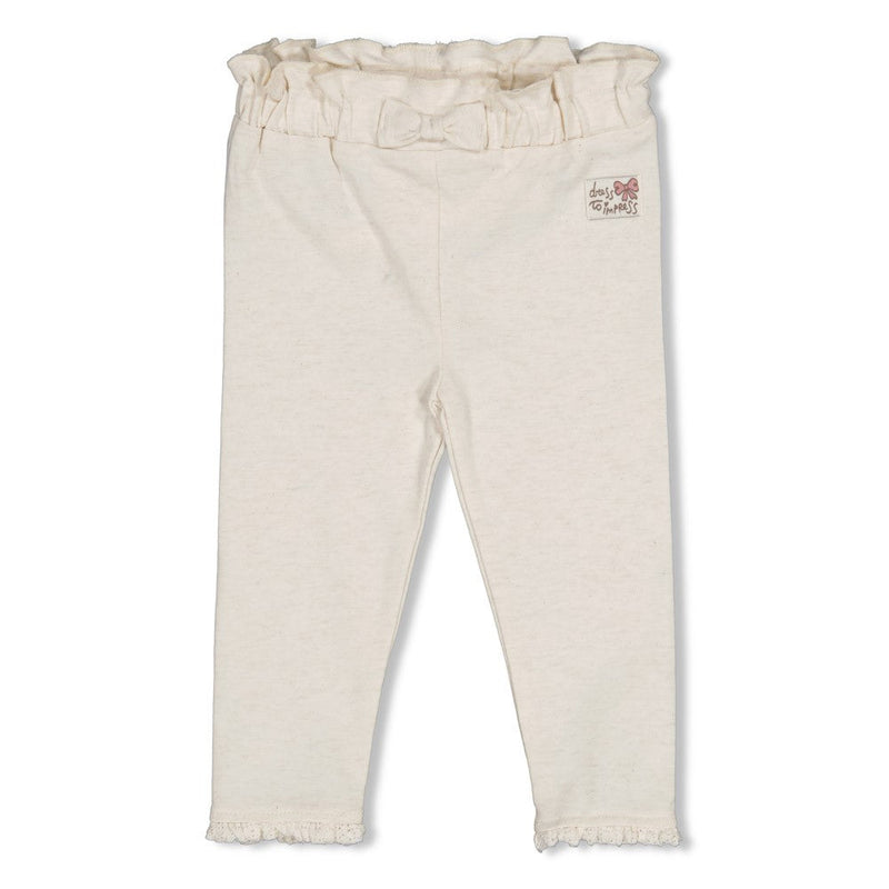Meisjes Legging - Dress to Impress van Feetje in de kleur Offwhite melange in maat 92.