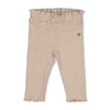 Meisjes Legging rib - Dress to Impress van Feetje in de kleur Taupe melange in maat 92.