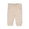 Meisjes Broek AOP - My Little Love van Feetje in de kleur Taupe melange in maat 86.