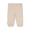 Meisjes Broek AOP - My Little Love van Feetje in de kleur Taupe melange in maat 86.