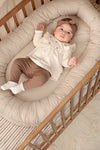 Meisjes Legging rib - My Little Love van Feetje in de kleur Taupe in maat 86.