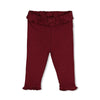 Meisjes Legging pointelle rib - My Little Love van Feetje in de kleur Bordeaux in maat 86.