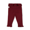 Meisjes Legging pointelle rib - My Little Love van Feetje in de kleur Bordeaux in maat 86.