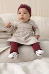 Meisjes Legging pointelle rib - My Little Love van Feetje in de kleur Bordeaux in maat 86.
