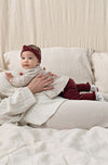 Meisjes Legging pointelle rib - My Little Love van Feetje in de kleur Bordeaux in maat 86.